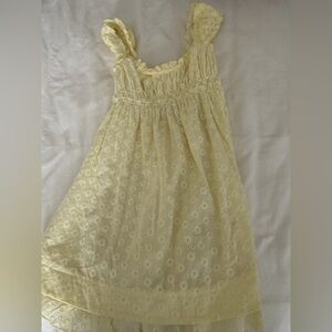 Altar'd State Light Yellow Eyelet Dress